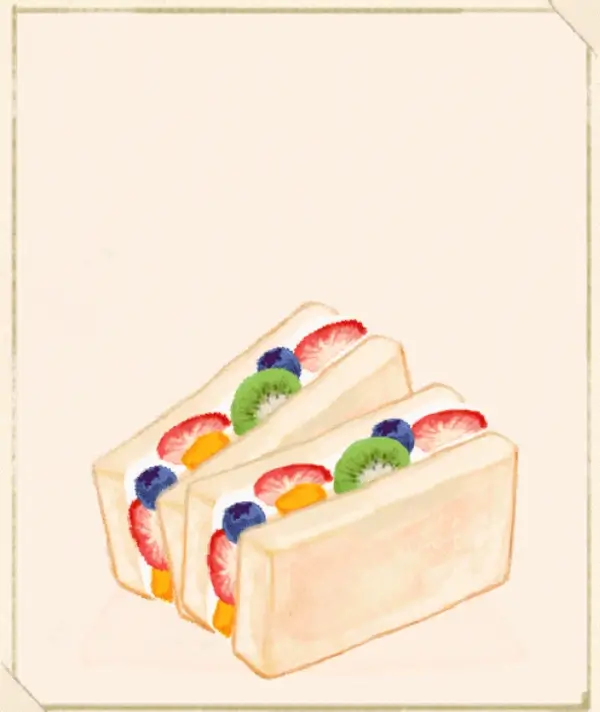 洋菓子店ローズ：図鑑314「フルーツサンド」