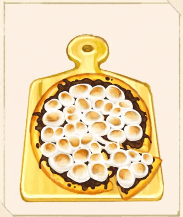 洋菓子店ローズ：図鑑495「チョコとマシュマロのピザ」