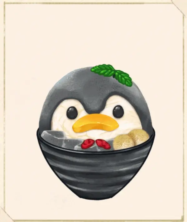 洋菓子店ローズ：図鑑572「黒ごまペンギン氷」