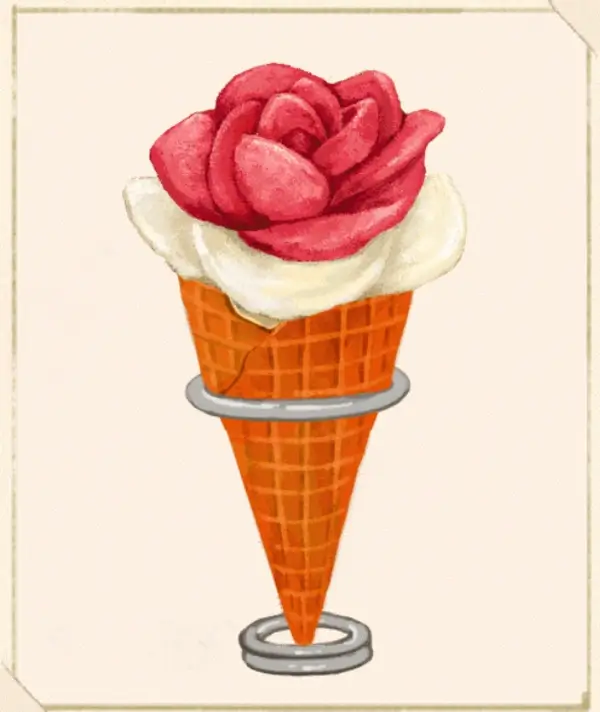 洋菓子店ローズ：図鑑661「バラのアイスクリーム」