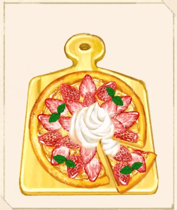 洋菓子店ローズ：図鑑491「いちごピザ」