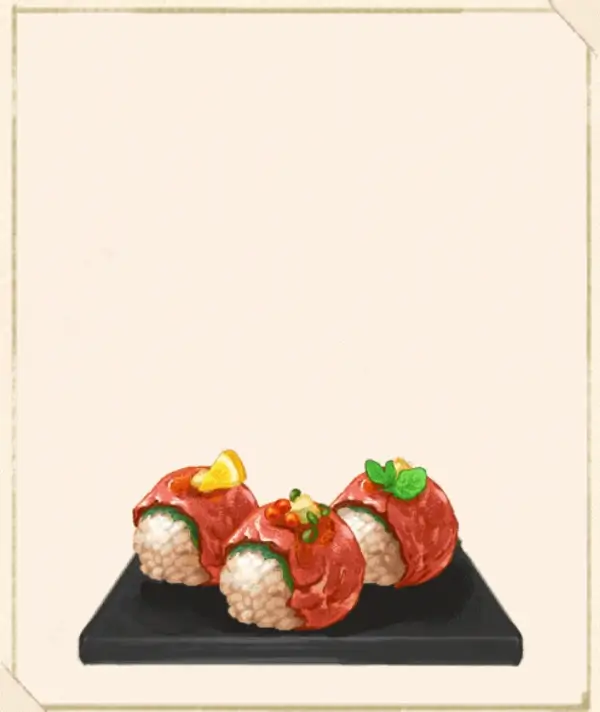 洋菓子店ローズ：図鑑719「ローストビーフの手まり寿司」