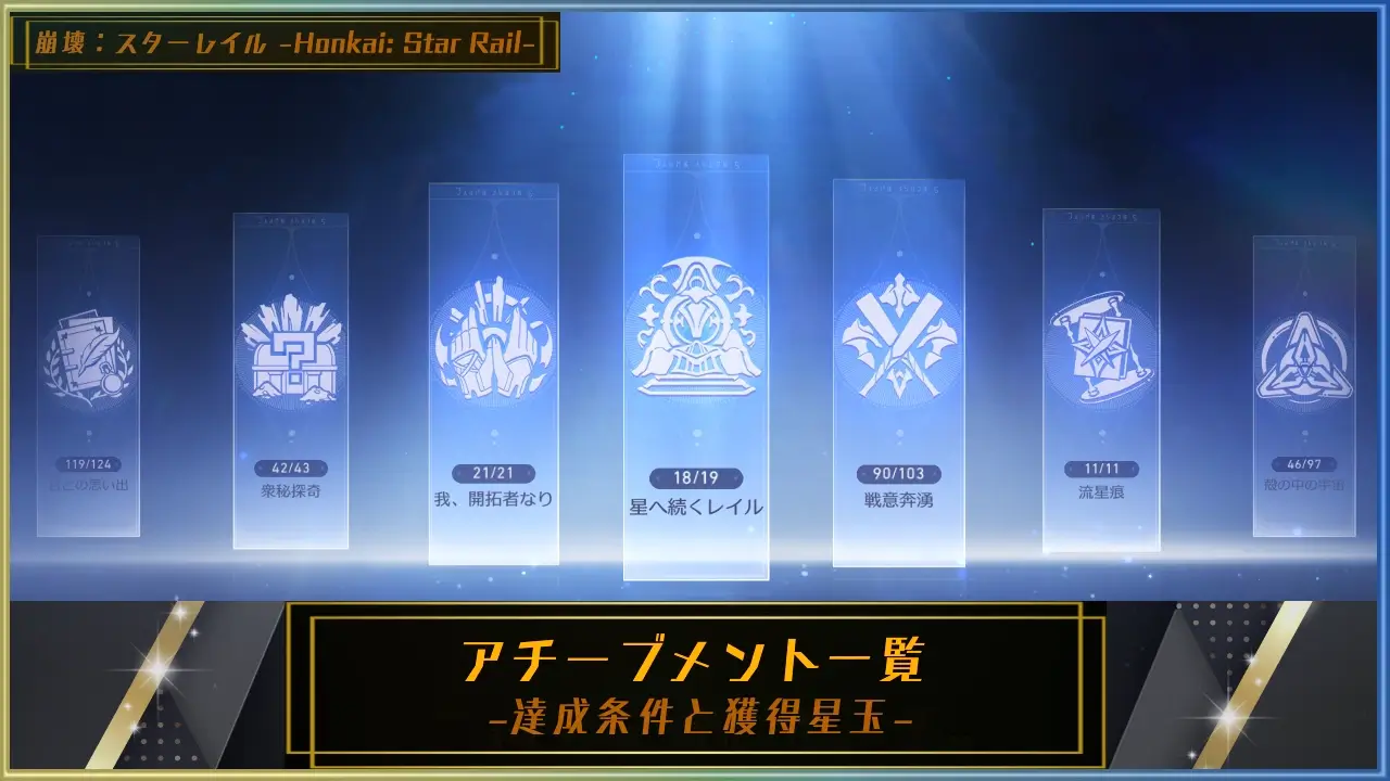 崩壊スターレイル：アチーブメント一覧（達成条件・獲得星玉など） | ラングの屋根裏部屋
