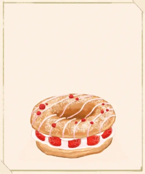 洋菓子店ローズ：変化レシピ158-03_ストロベリードーナツケーキ